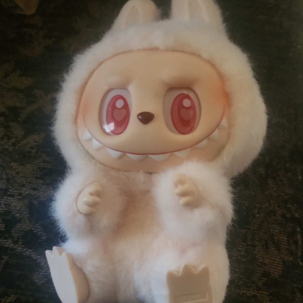 Cute Plush Bunny Toy with Pink Eyes